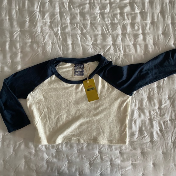 Jungmaven, 3/4 Cropped Raglan Baseball Tee, Size S - Picture 3 of 5